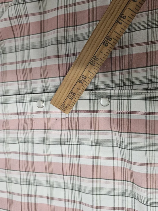 Wrangler Western Plaid Shirt Women's XL Pink White Cowboy Shirt Vintage Inspired - Picture 10 of 10